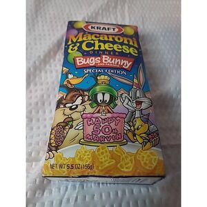 Vintage Kraft Macaroni & Cheese Bugs Bunny - Marvin 50th SEALED - Looney Tunes